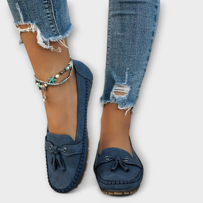 Mocassins à glands à enfiler avec semelle plate pour femmes | Idéal pour le bureau