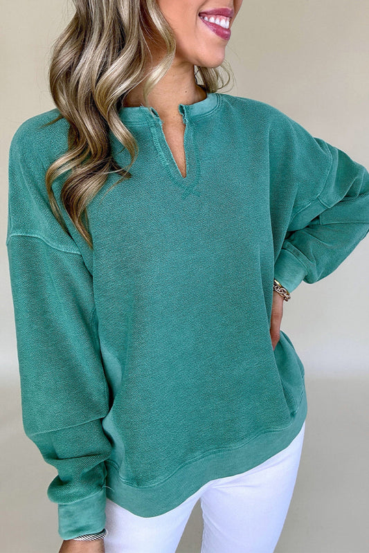 Sweatshirt Avec Encolure Échancrée Et Épaules Tombantes Pour Femmes | Idéal Pour Le Quotidien