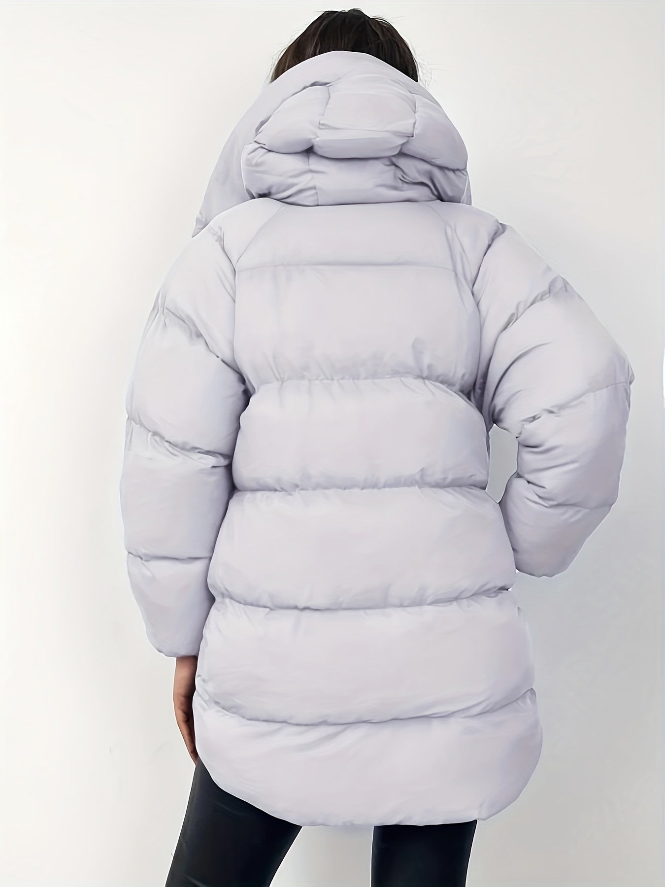 Doudoune Courte Matelassée avec Capuche et Col Montant pour Femme | Idéale par Temps Froid