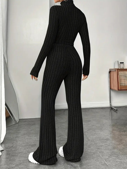 Ensemble Top à Manches Longues et Pantalon pour Femme | Idéal pour le Quotidien et les Sorties Décontractées