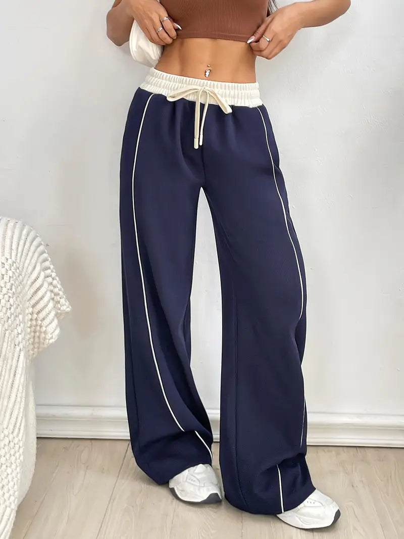 Pantalon Jogging avec Cordon de Serrage et Poches Latérales pour Femme | Idéal pour Détente et Activités Légères