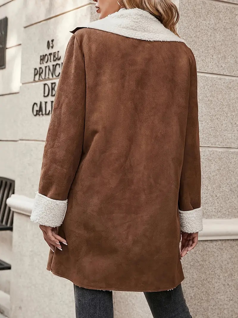 Manteau Double Face Avec Revers Pour Adultes | Idéal Pour L’Automne Et L’Hiver