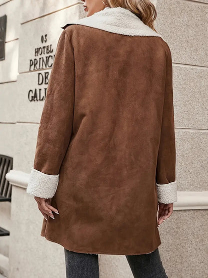 Manteau Double Face Avec Revers Pour Adultes | Idéal Pour L’Automne Et L’Hiver