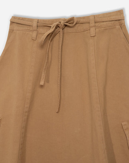 Jupe Midi Taille Haute À Nouer Style Utilitaire Pour Femme | Idéale Pour Les Soirées Et Occasions Planifiées