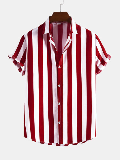 Chemise À Rayures Larges Avec Coupe Décontractée Pour Homme | Idéale Pour Le Bureau Ou Les Sorties
