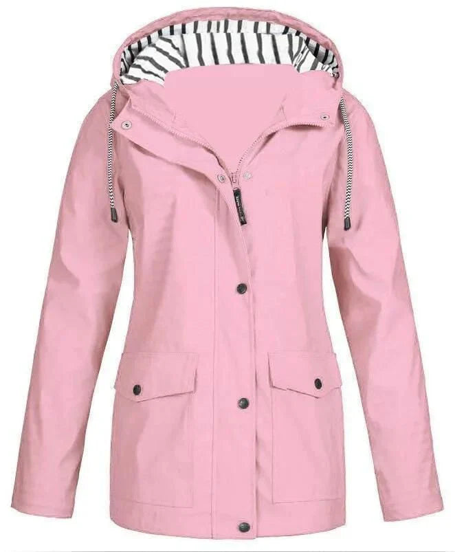 Imperméable Long avec Capuche pour Femme | Idéal pour les Activités en Plein Air