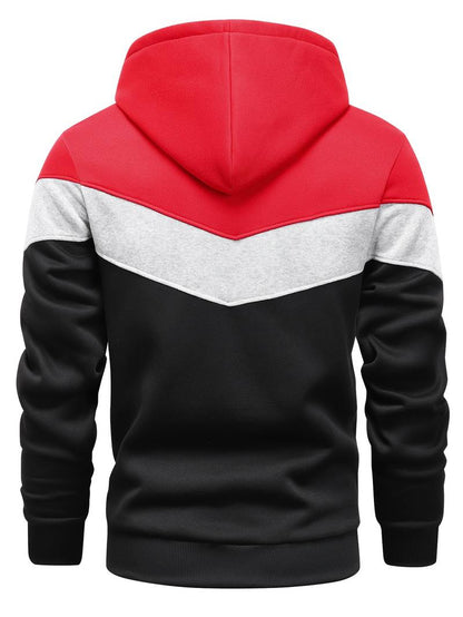 Sweat à capuche colorblock manches longues pour hommes