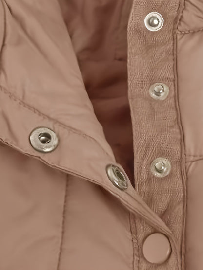Veste à Capuche Matelassée avec Fermeture Zippée pour Femme | Idéale pour la Saison Froide