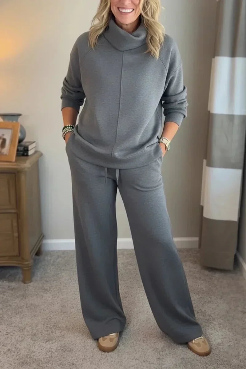 Ensemble Deux Pièces en Maille avec Top et Pantalon pour Femme | Idéal pour un Usage Quotidien