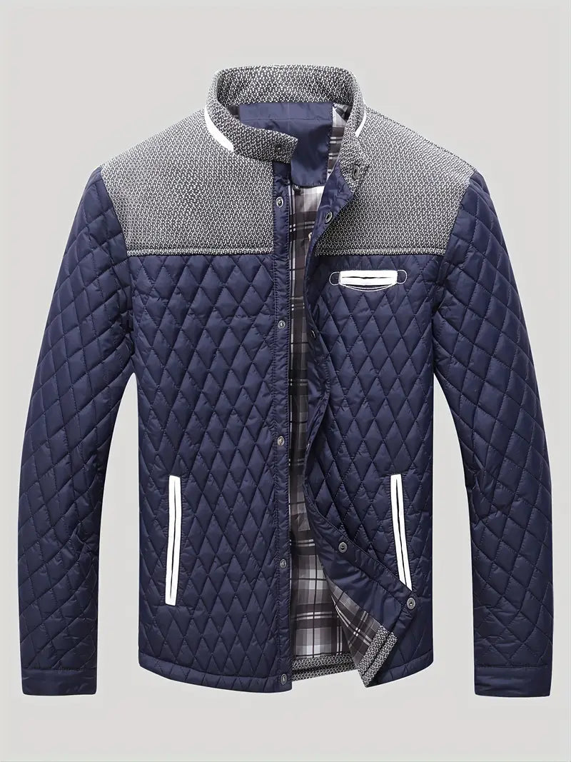 Veste D’Hiver avec Col Montant Et Fermeture Zippée pour Homme | Idéal pour La Saison Froide