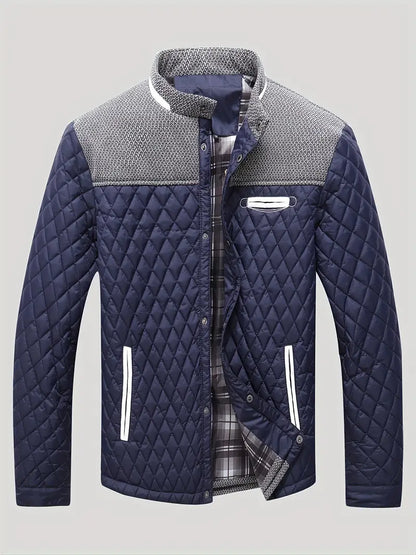 Veste D’Hiver avec Col Montant Et Fermeture Zippée pour Homme | Idéal pour La Saison Froide
