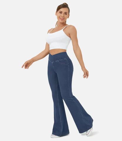 Pantalon Taille Haute Coupe Flare Pour Femmes | Idéal Pour Un Usage Quotidien