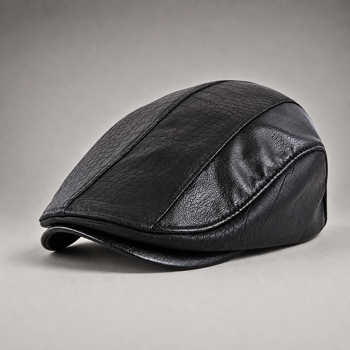 Casquette plate à surpiqûres pour homme