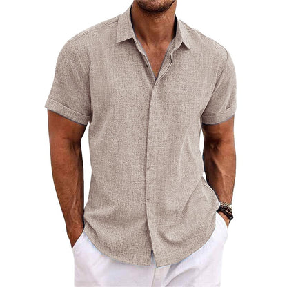 Chemise à Manches Courtes avec Col Revers pour Homme | Idéale pour l’Été
