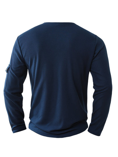 Polo À Manches Longues Avec Col À Boutons Et Poches Fonctionnelles Pour Homme | Idéal Pour Le Quotidien Et Les Occasions Décontractées
