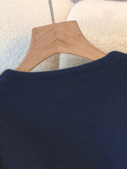 Ensemble Deux Pièces avec Cardigan à Manches Longues et Jupe Mi-Longue Taille Élastique pour Femme | Idéal pour Automne et Hiver