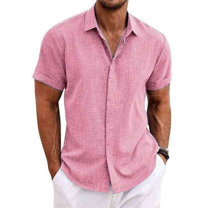 Chemise à Manches Courtes avec Col Revers pour Homme | Idéale pour l’Été