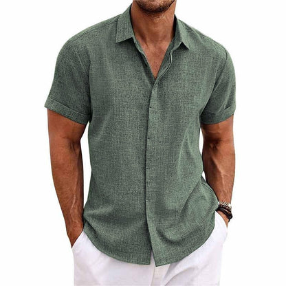 Chemise à Manches Courtes avec Col Revers pour Homme | Idéale pour l’Été