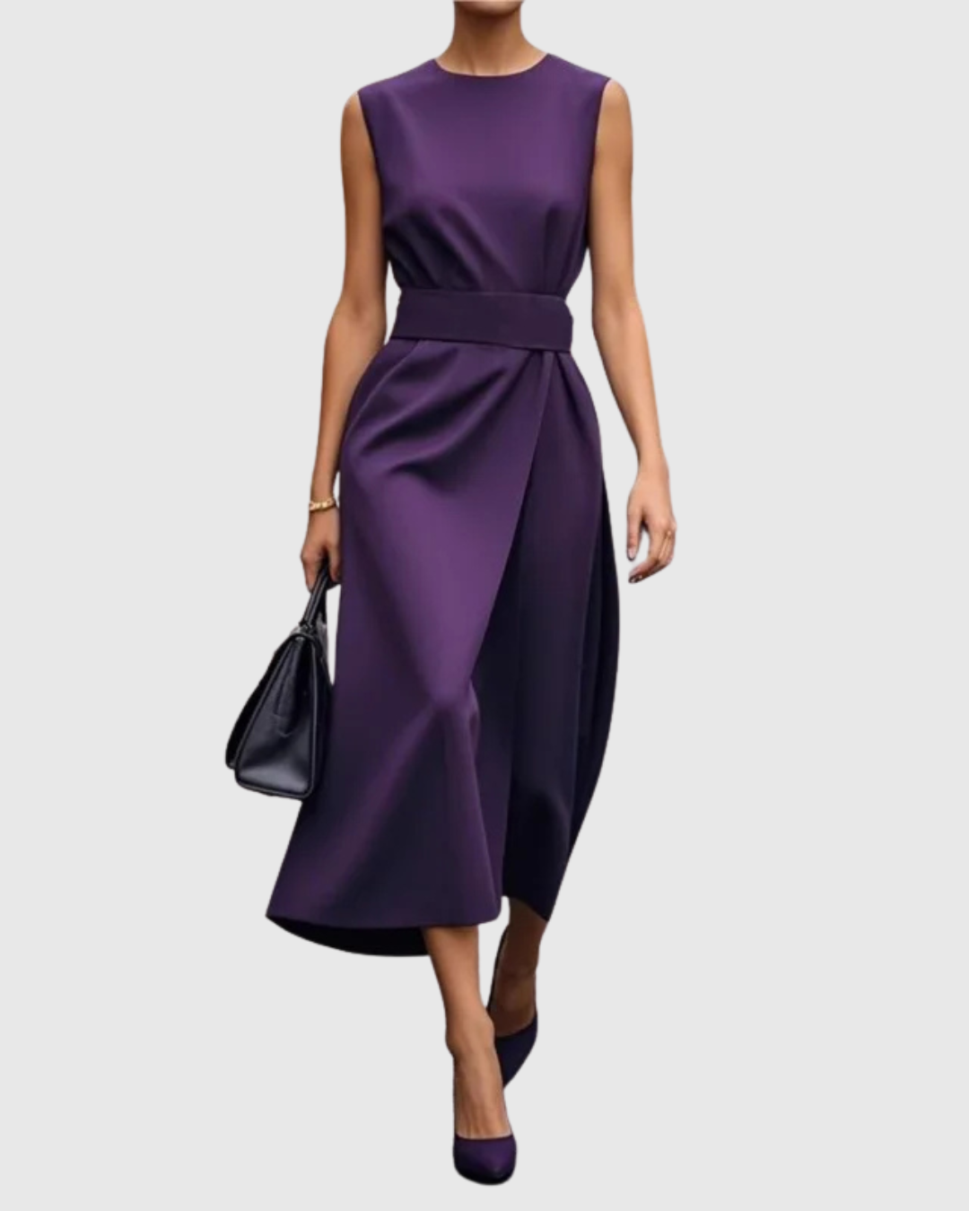 Robe midi sans manches pour femmes