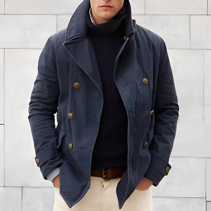 Veste À Boutons Avec Col Droit Pour Homme | Idéale Pour Les Saisons Fraîches