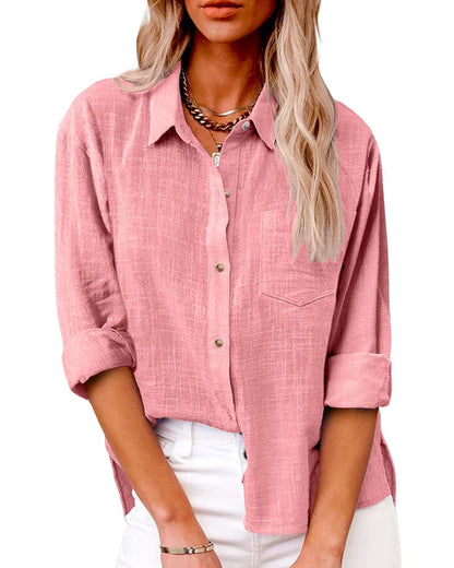 Chemise Boutonnée À Coupe Décontractée Pour Femme | Idéale Pour Les Tenues Décontractées Et Semi-Formelles