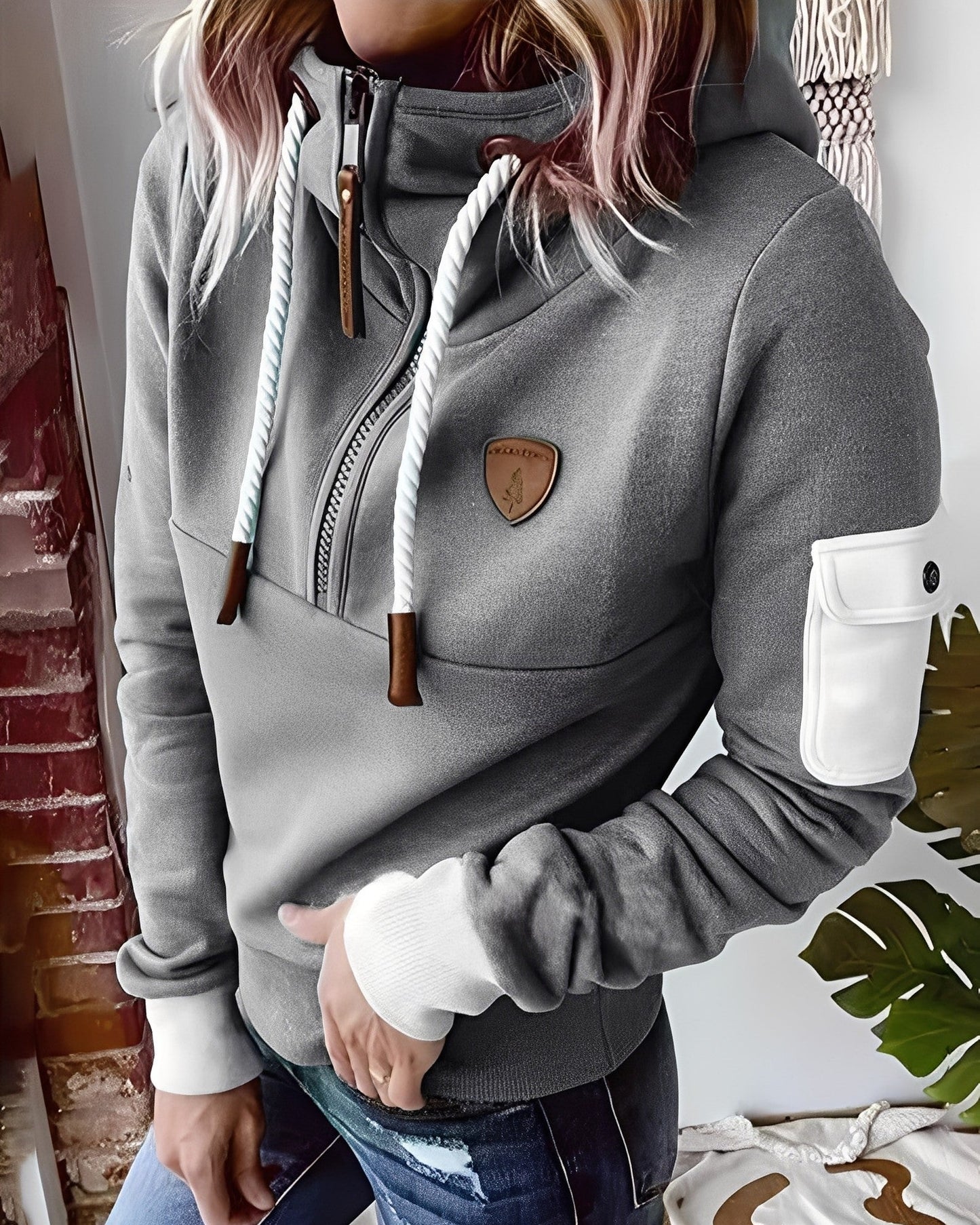 Pull manches longues coupe polyvalente pour femmes