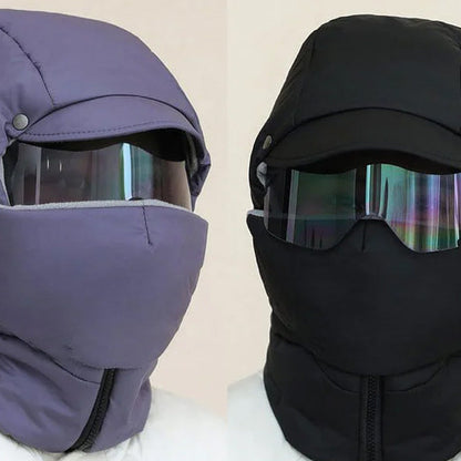 Masque de Protection Intégrale pour Extérieur avec Lunettes Amovibles | Idéal pour l’Hiver