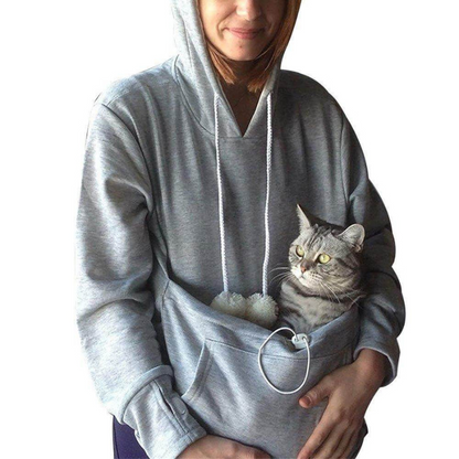 Sweat À Capuche avec Poche Ventrale pour Femme | Idéal pour Les Petits Animaux