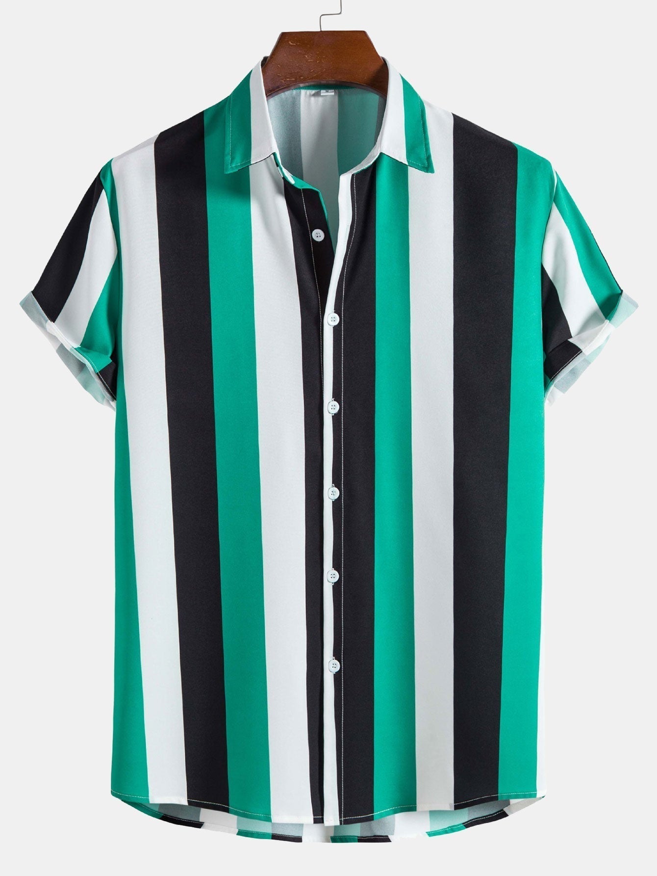 Chemise à Rayures Larges avec Boutons pour Homme | Idéale pour un Usage Quotidien ou Habillé Décontracté