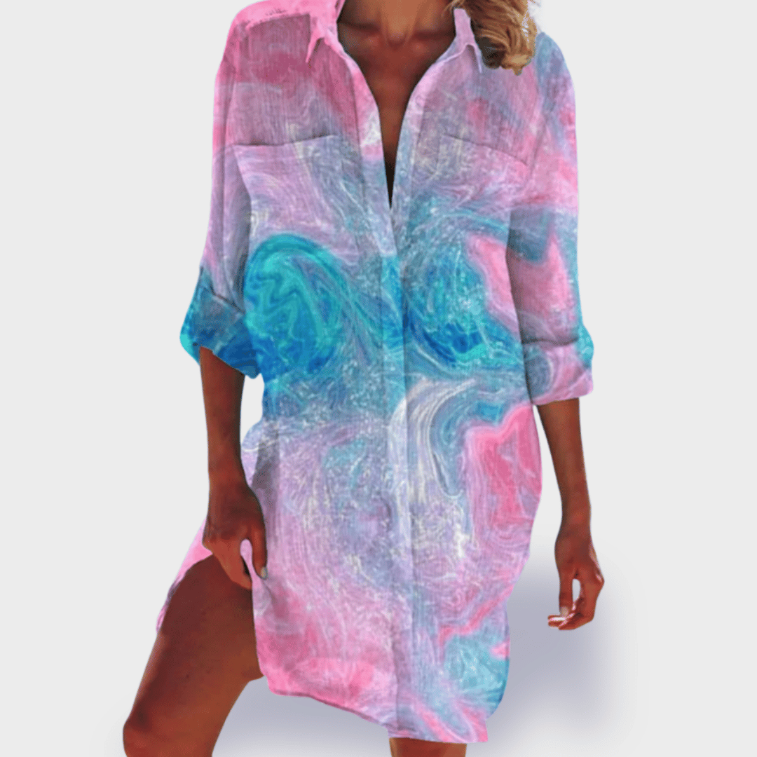 Robe Fluide Imprimée Pour Femme | Idéale Pour Les Journées Chaudes Et Les Sorties Décontractées