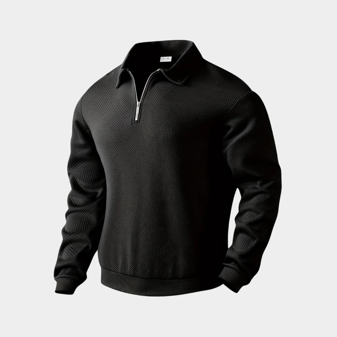 Sweat à Motifs Géométriques avec Fermeture Zippée pour Homme | Idéal pour Automne et Hiver