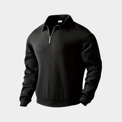 Sweat à Motifs Géométriques avec Fermeture Zippée pour Homme | Idéal pour Automne et Hiver
