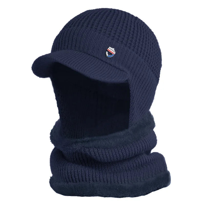 Bonnet d’Hiver avec Visière et Cache-Oreilles pour Hommes | Idéal pour la Saison Froide
