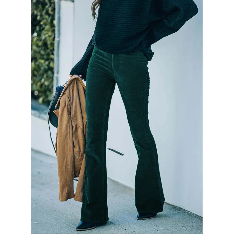 Pantalon Évasé avec Taille Haute pour Femme | Idéal pour la Mi-Saison