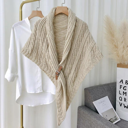 Châle Trinagle Doux avec Boucle pour Femme | Idéal pour l’Hiver