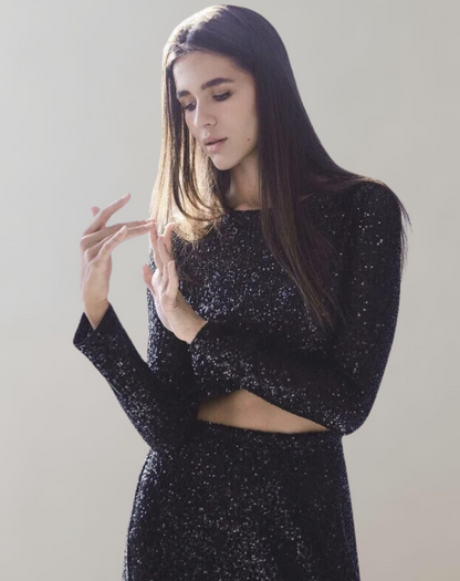 Crop Top Avec Finition Brillante Pour Femmes | Idéal Pour Les Soirées Et Les Occasions Spéciales