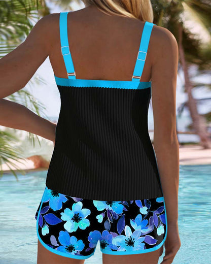 Tankini Deux Pièces avec Haut Long pour Femmes | Idéal pour la Plage et la Piscine