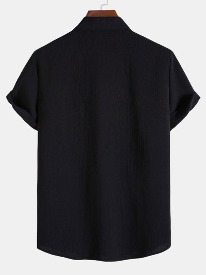 Chemise Col Officier Avec Fermeture Boutonnée Pour Homme | Idéale Pour Les Occasions Décontractées Ou Professionnelles