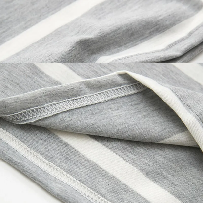 Shortama Rayé à Manches Courtes pour Homme | Idéal pour la Nuit ou la Détente à la Maison