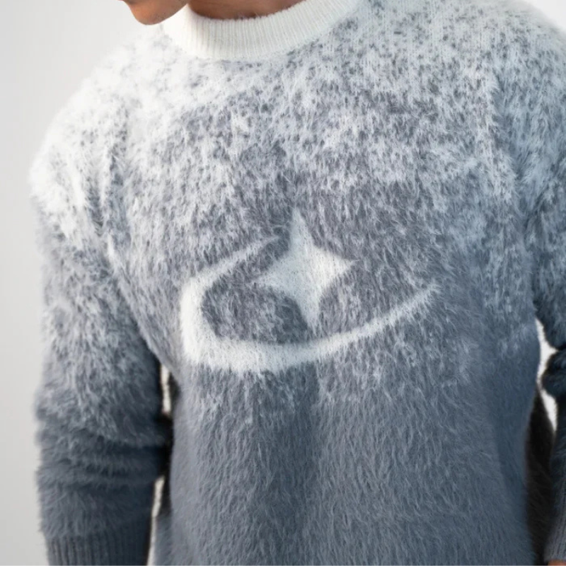 Pull À Col Rond Avec Motif Dégradé Pour Femme Et Homme | Idéal Pour Usage Quotidien