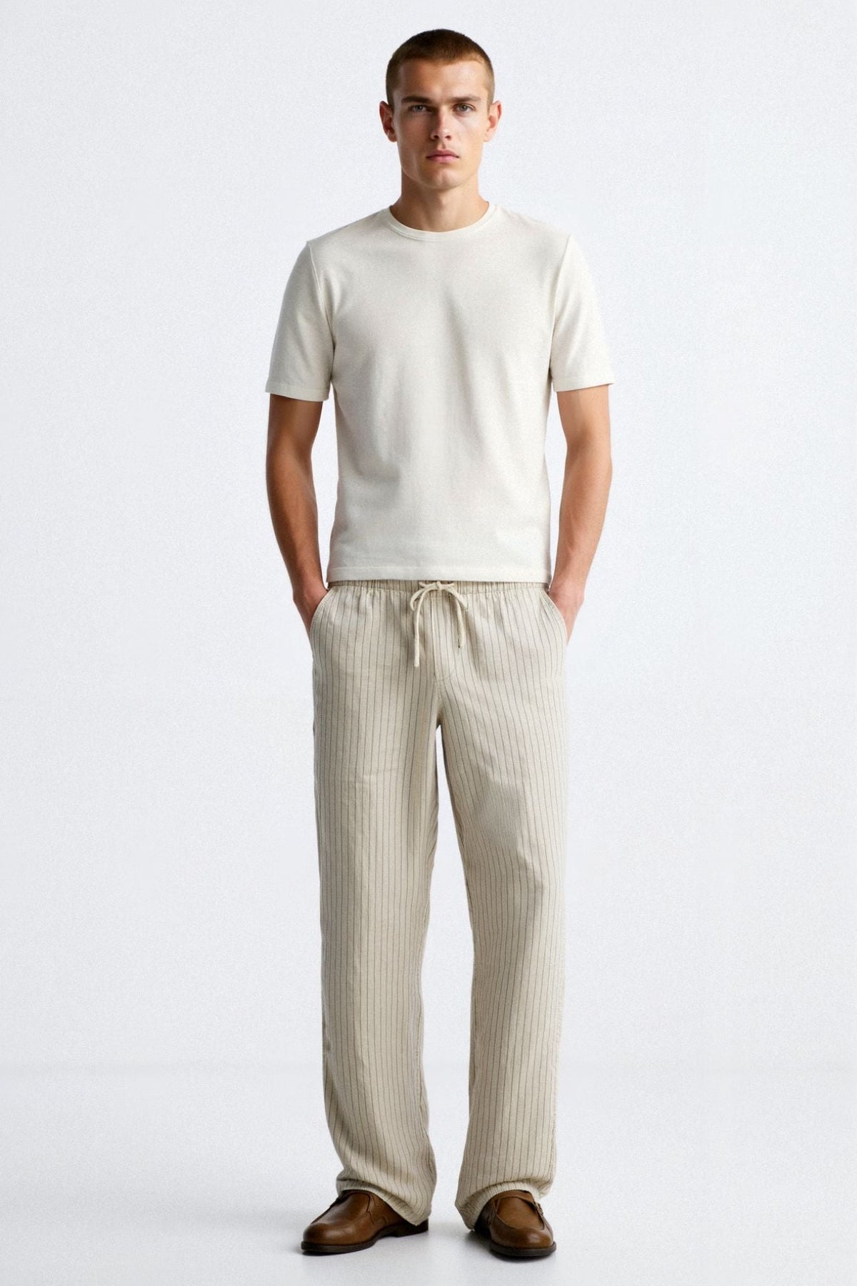 Pantalon Lounge À Taille Élastique Avec Cordon Pour Homme | Idéal Pour Le Quotidien