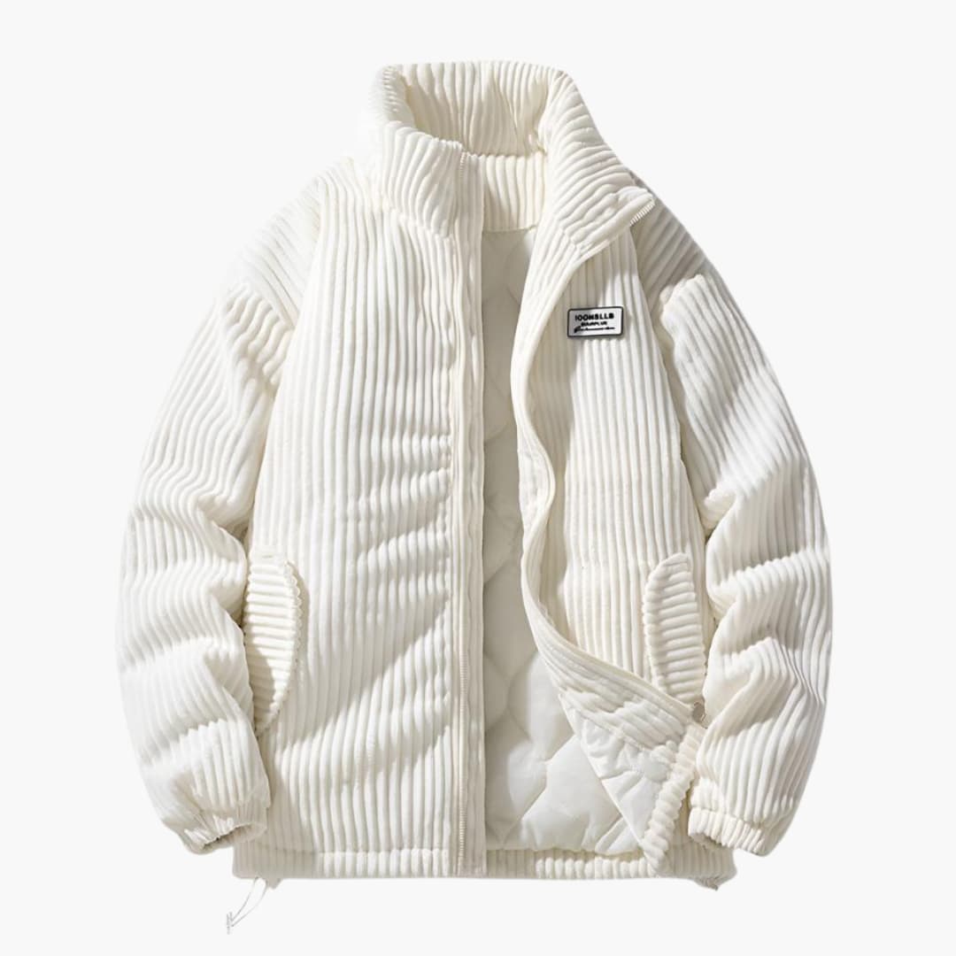 Veste Matelassée avec Col Montant et Coupe Ample pour Homme | Idéale pour la Mi-Saison