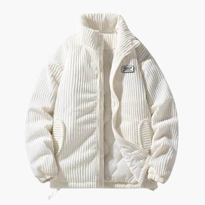 Veste Matelassée avec Col Montant et Coupe Ample pour Homme | Idéale pour la Mi-Saison