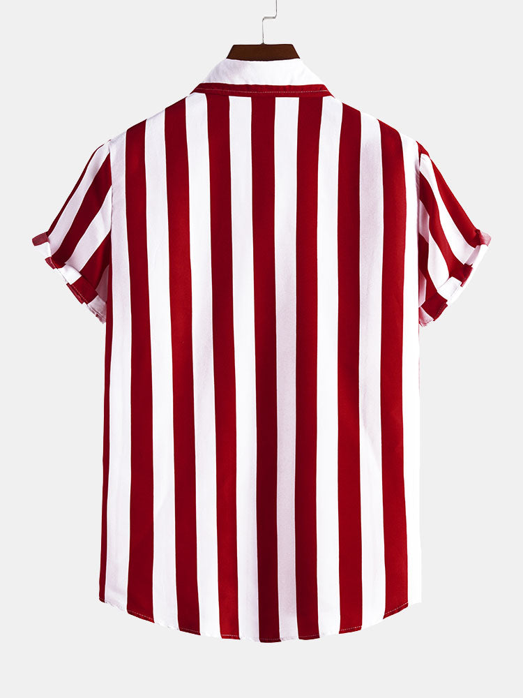 Chemise À Rayures Larges Avec Coupe Décontractée Pour Homme | Idéale Pour Le Bureau Ou Les Sorties