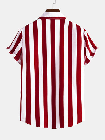 Chemise À Rayures Larges Avec Coupe Décontractée Pour Homme | Idéale Pour Le Bureau Ou Les Sorties