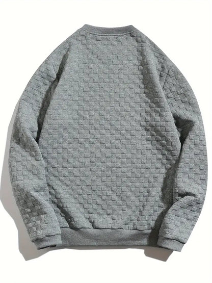 Sweatshirt À Motif Texturé Avec Coupe Décontractée Pour Adultes | Idéal Pour Toutes Saisons