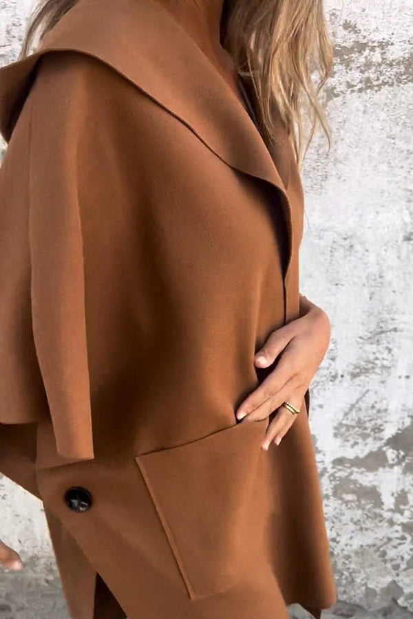 Cape Manteau Ample Avec Poches Pour Femme | Idéale Pour la Mi-Saison
