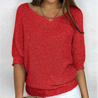 Pull à Manches Longues avec Col Rond pour Femmes | Idéal pour un Usage Quotidien