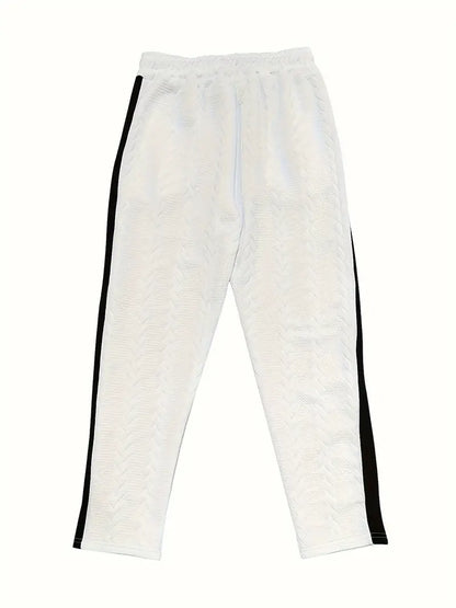 Pantalon Large avec Boutons Latéraux et Taille à Cordon pour Homme | Idéal pour un Usage Quotidien