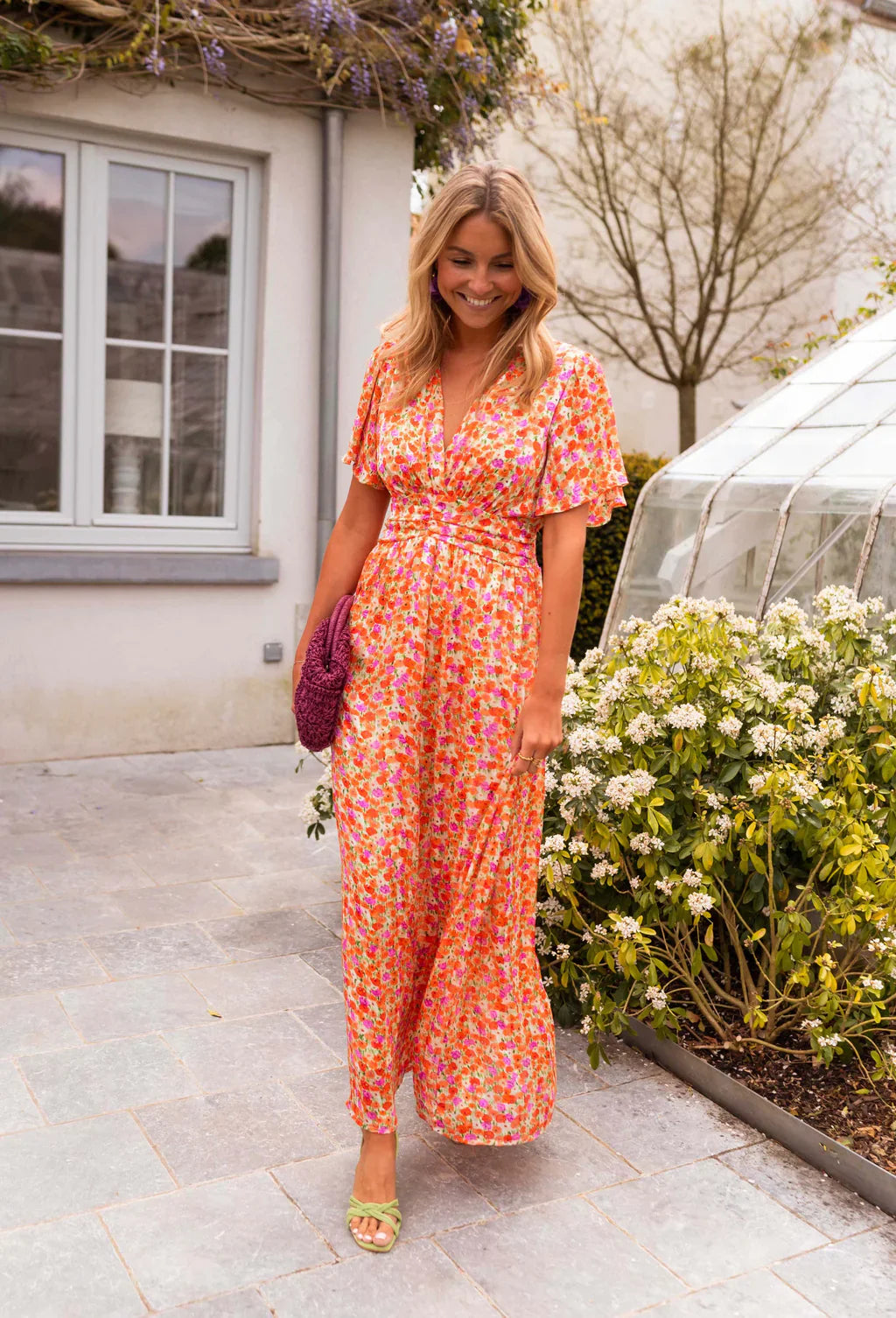 Robe Longue Femme | Imprimé Fleuri Coloré | Taille Marquée & Coupe Fluide Été